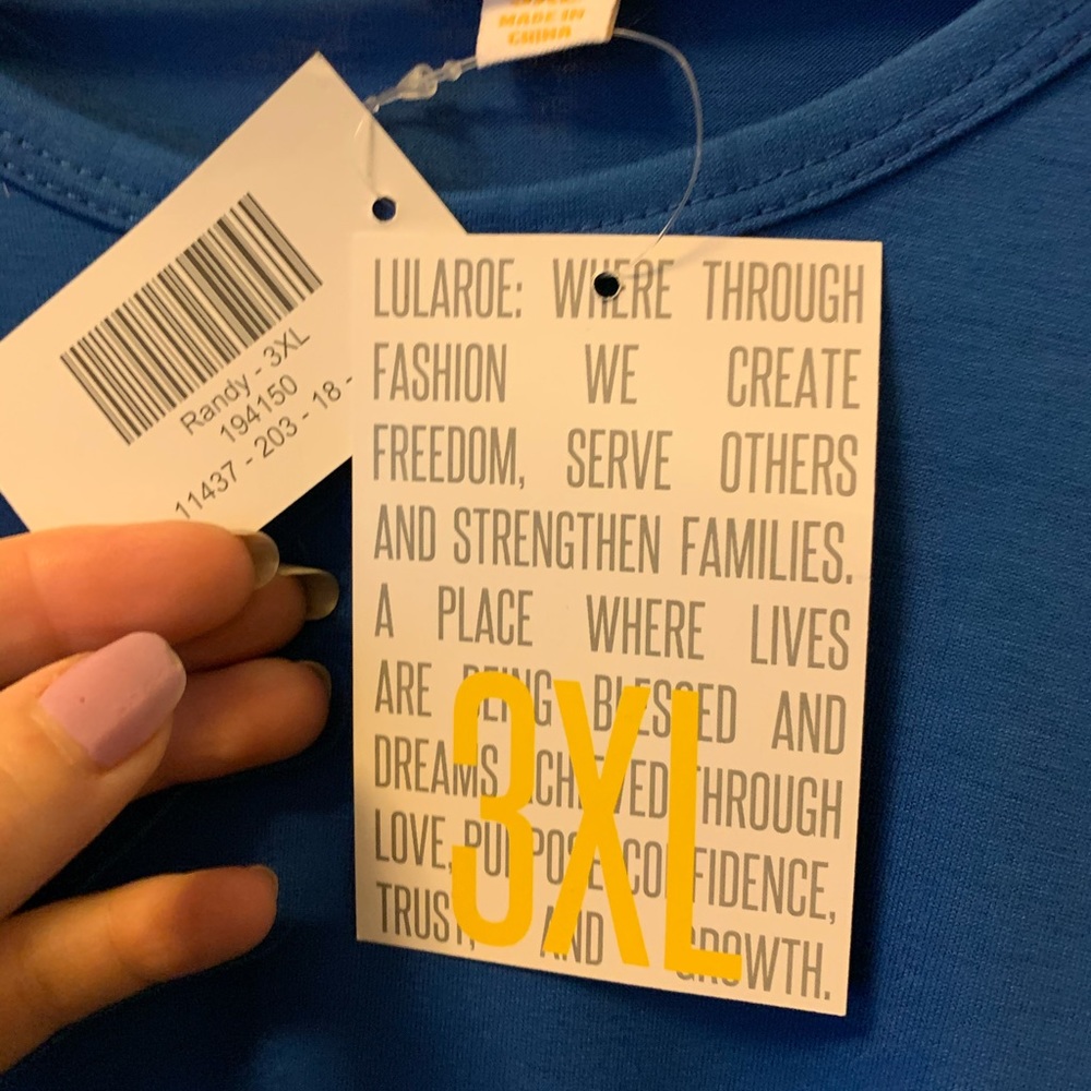 3xl Randy. Brand new with tags. Lularoe - Picture 2 of 2